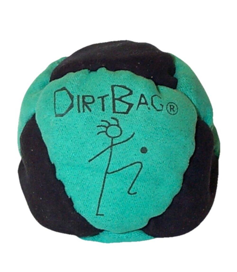 🔥World Footbag Classic DirtBag Footbag Hacky Sack BLACK/TEAL BNWT🔥